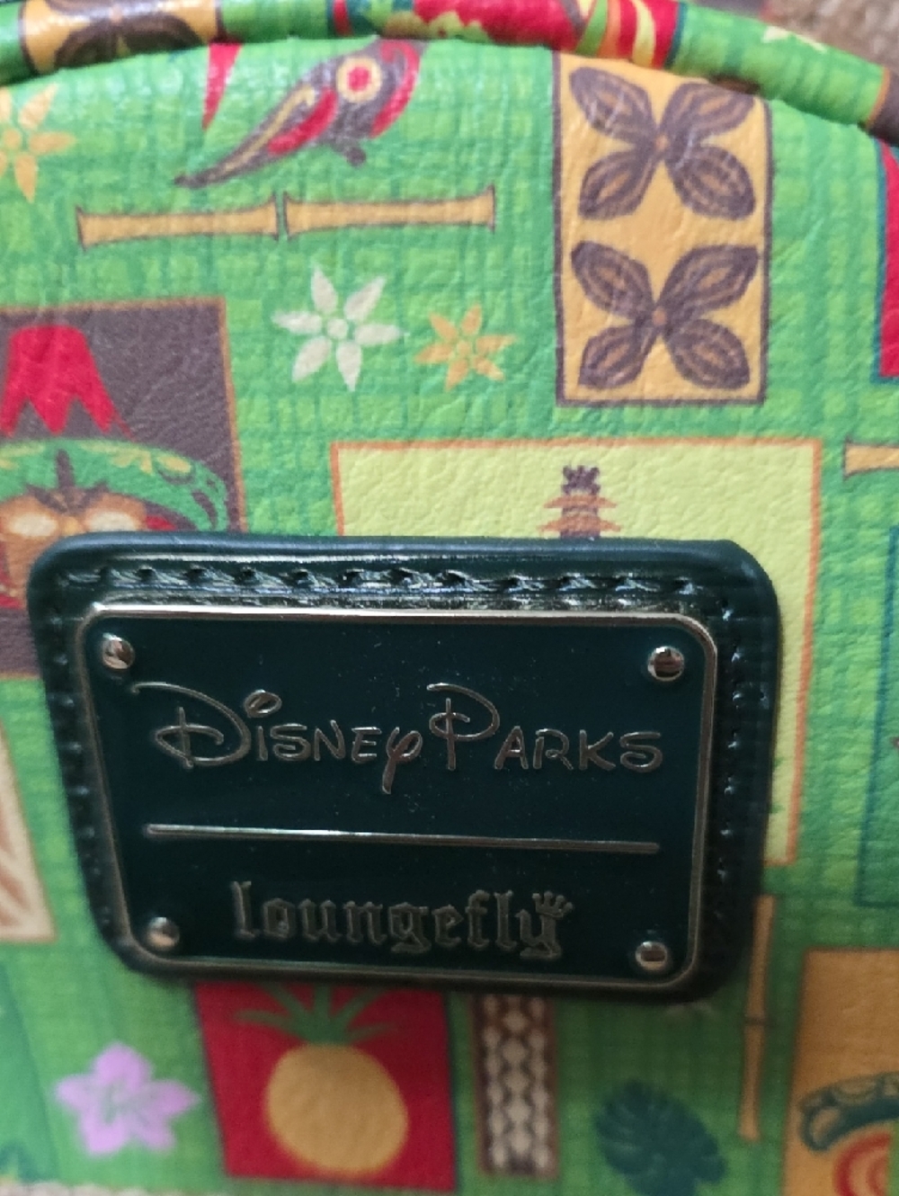 Loungefly Green Tiki Mickey Ear Mini Backpack - Picture 2 of 5